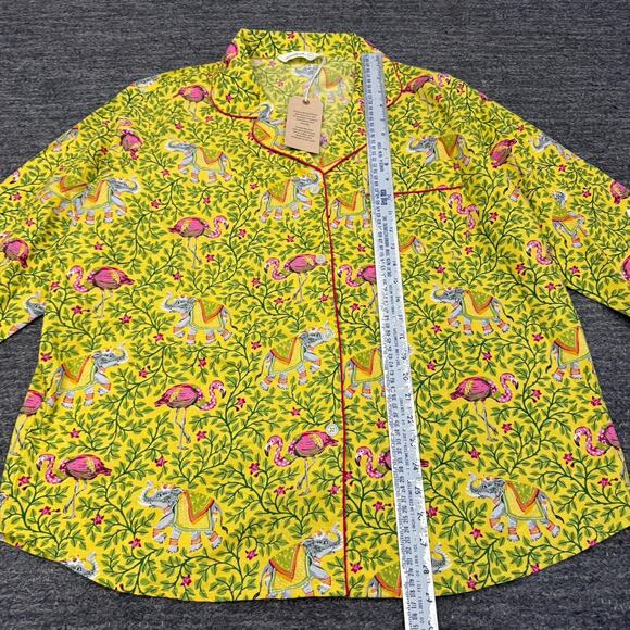 Anthropologie Print Fresh Pajamas Women 1X Flemenco Dandelion Elephant Flamingo - Picture 7 of 16